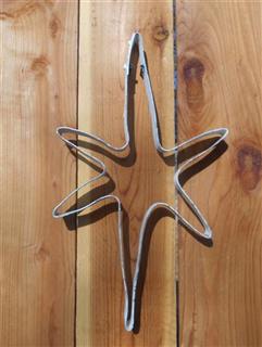 Steel Hoop Art - White Star